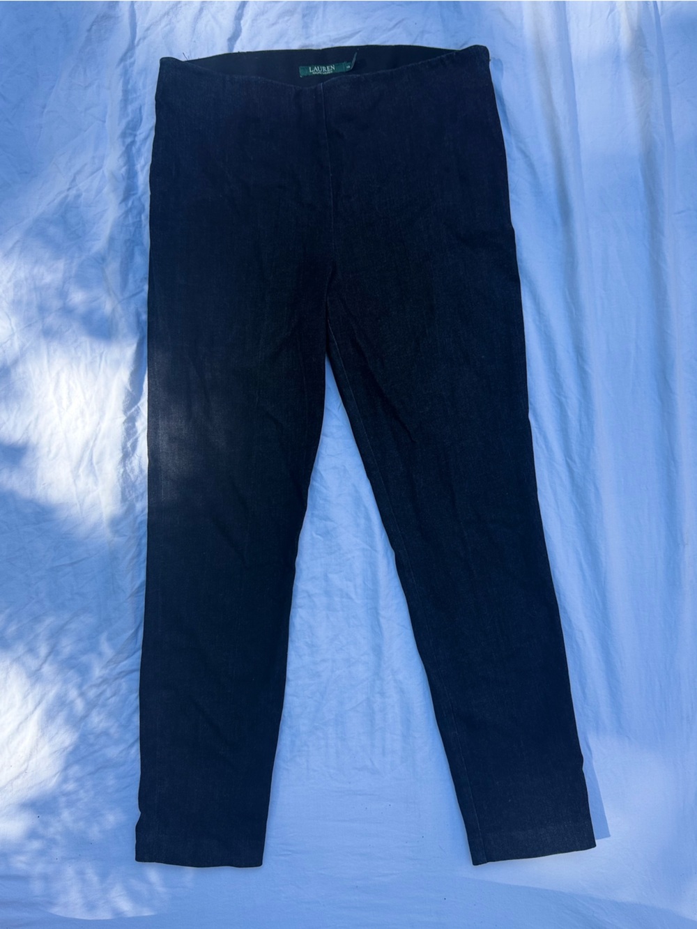 Lauren Ralph Lauren Women’s Blue Dress Pants Flat Front Solid Zipper Size 10
